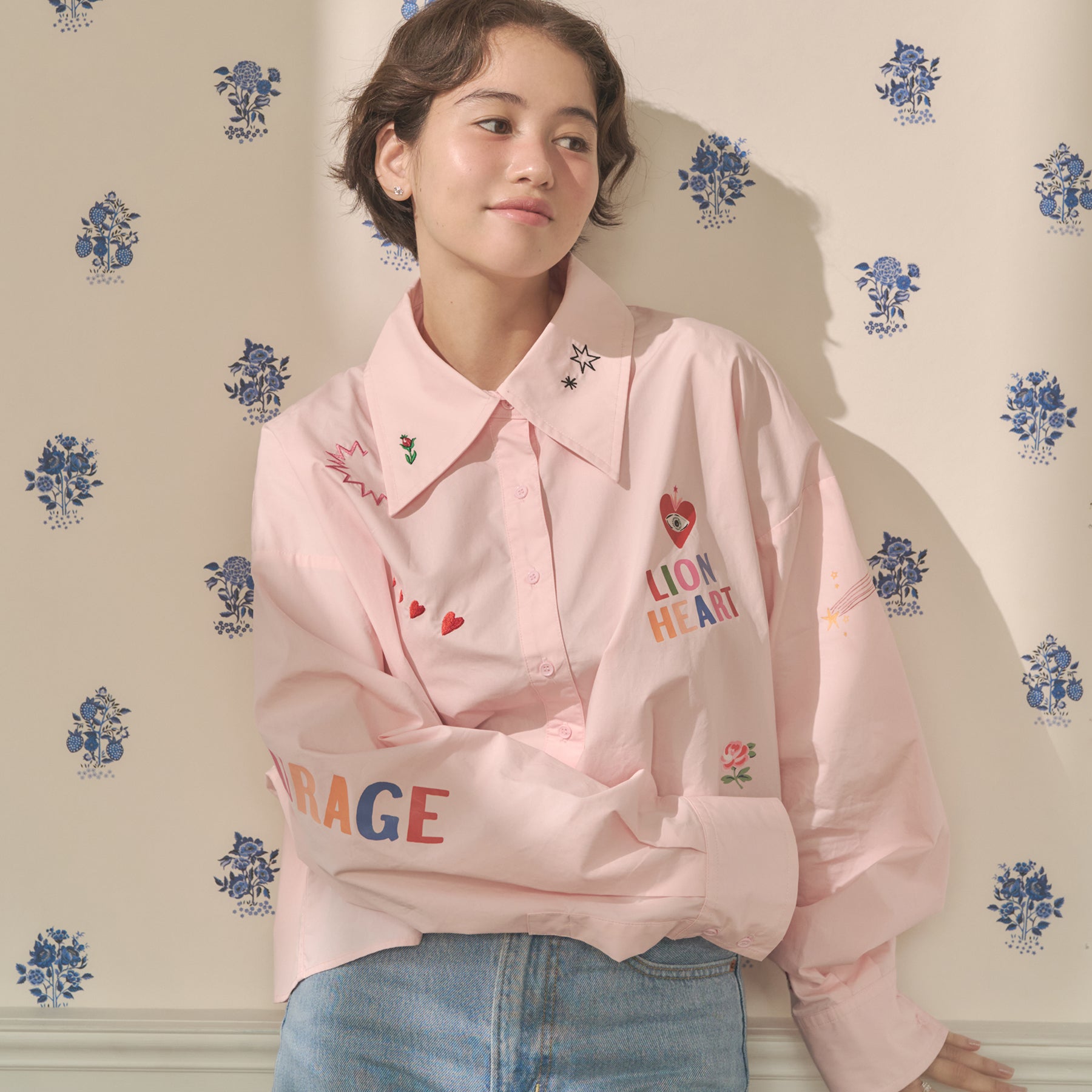 コラージュショートシャツ