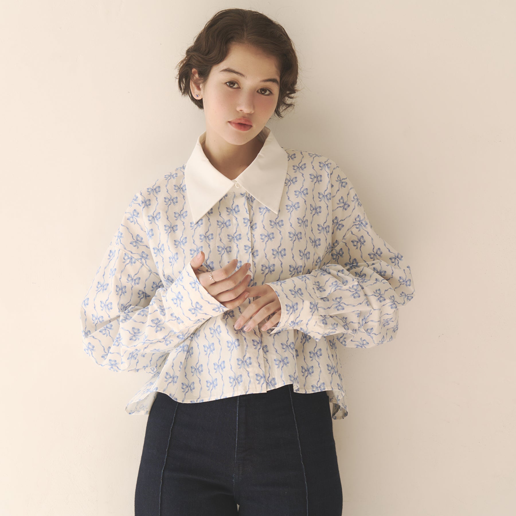 ショート丈ビッグシャツ