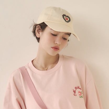 ショート丈ロングスリーブTシャツ Rose