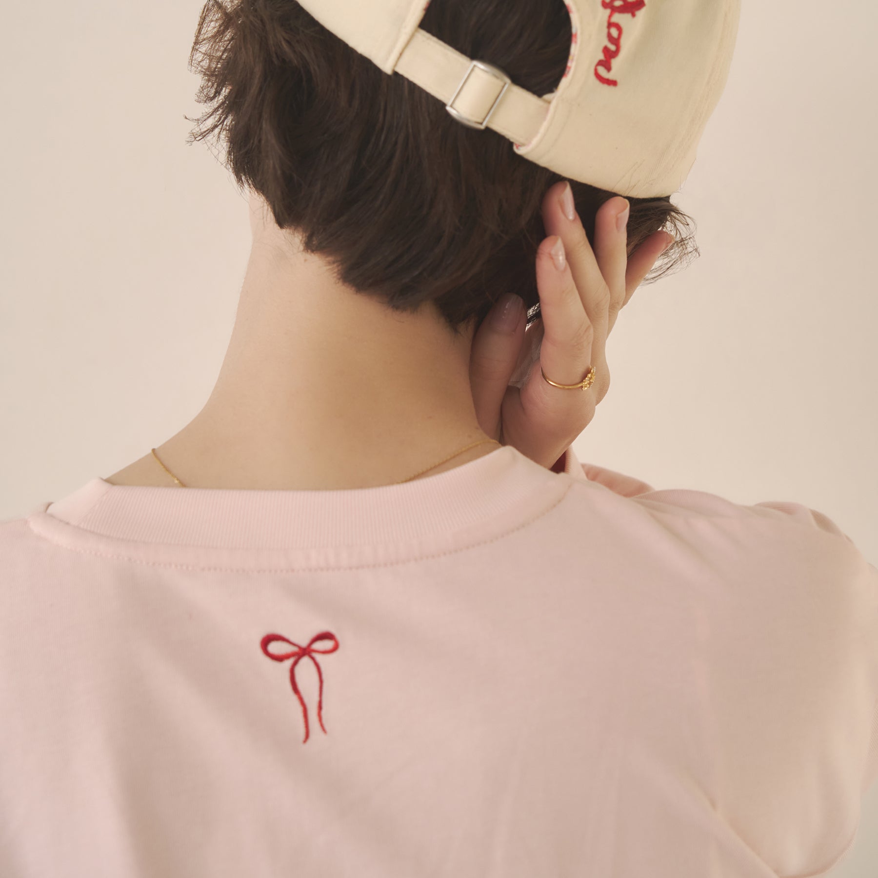 ショート丈ロングスリーブTシャツ Rose