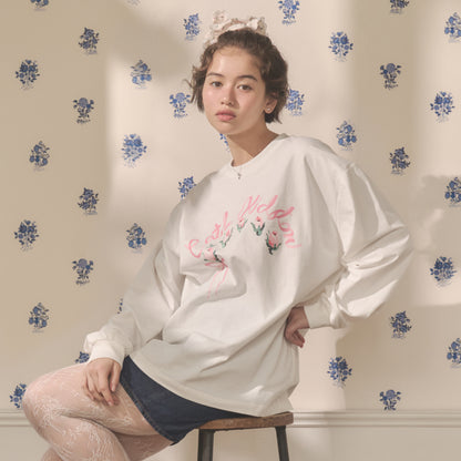 ロングスリーブTシャツ Ribbon Floral