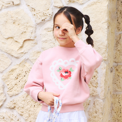 キッズ スウェット Lace Heart