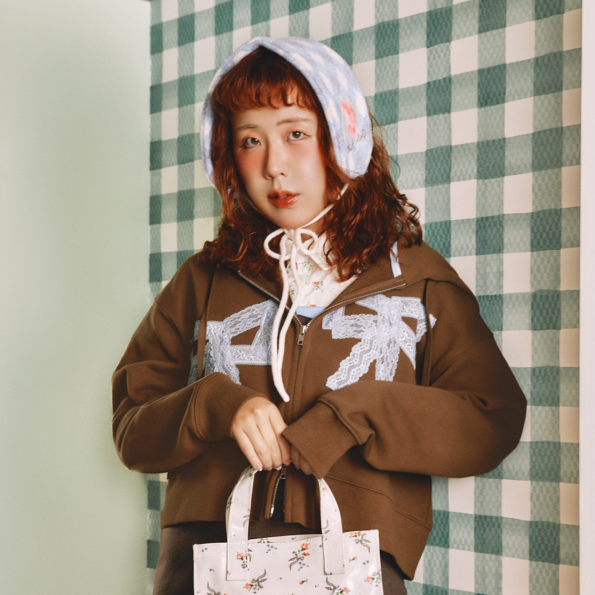 CK×sowa レースリボンフーディー