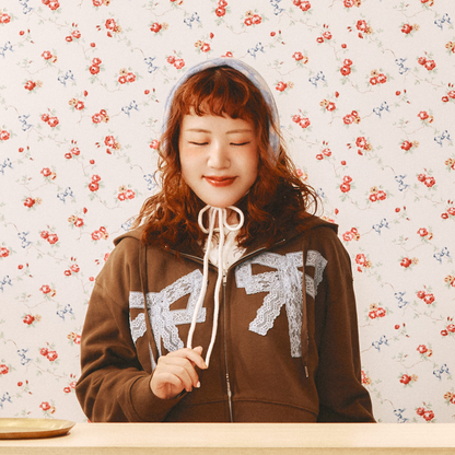 CK×sowa レースリボンフーディー