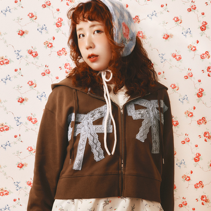 CK×sowa レースリボンフーディー