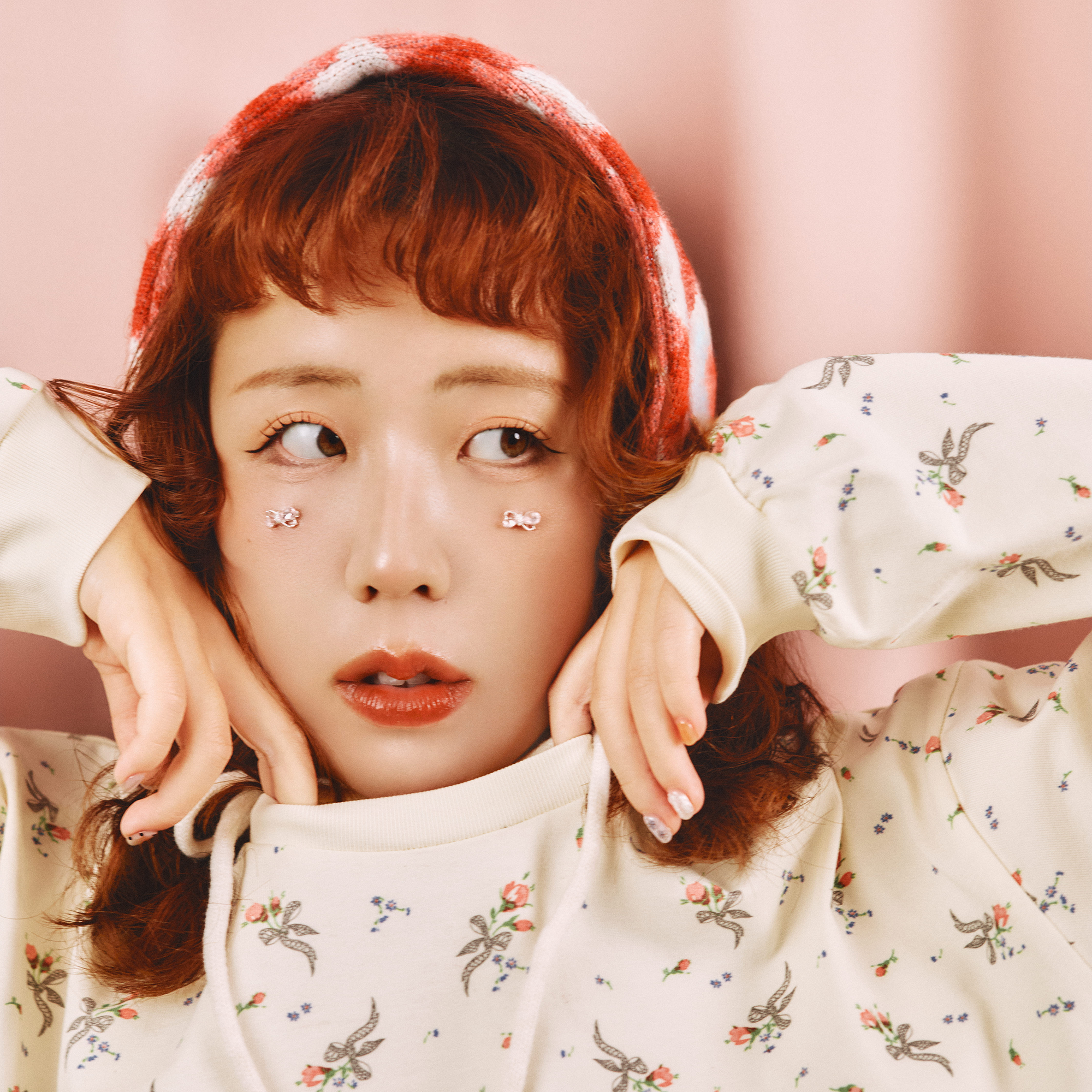 CK×sowa イヤーマフラー Gingham Floral