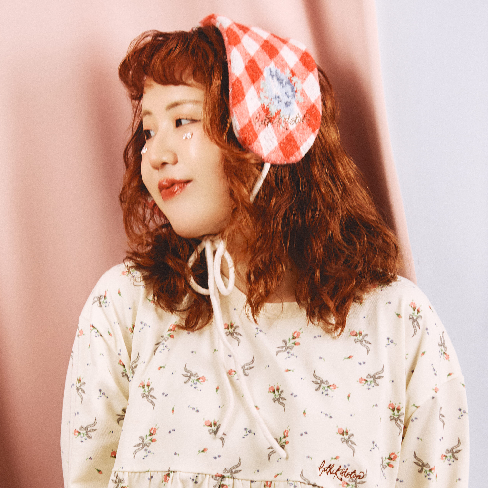 CK×sowa イヤーマフラー Gingham Floral