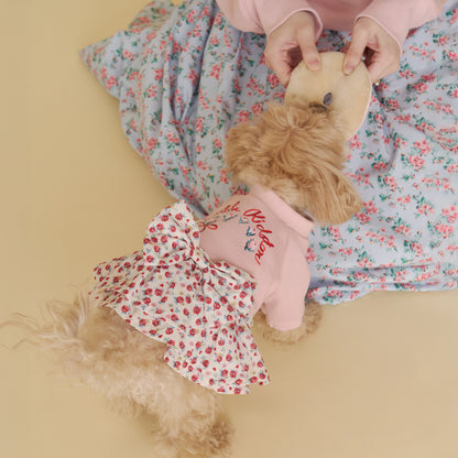 【Dog】スカートドッキングスウェット Rose Heart Ditsy