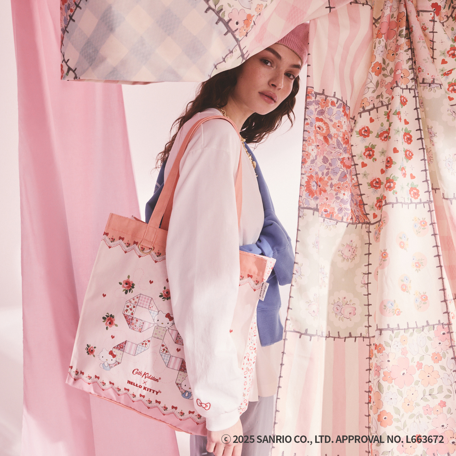 Cath Kidston × Hello Kitty　スクエアトートバッグ Patchwork