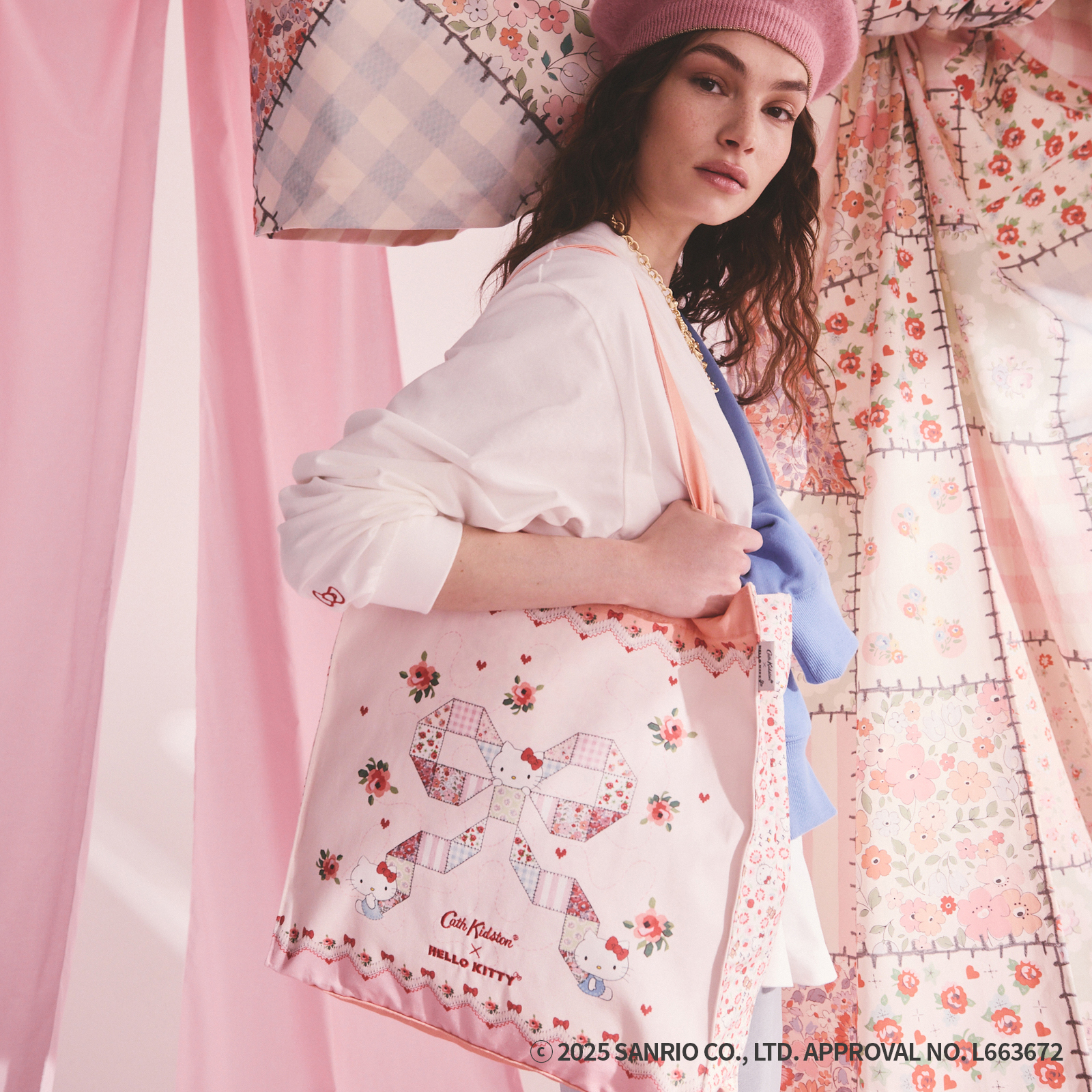 Cath Kidston × Hello Kitty　スクエアトートバッグ Patchwork