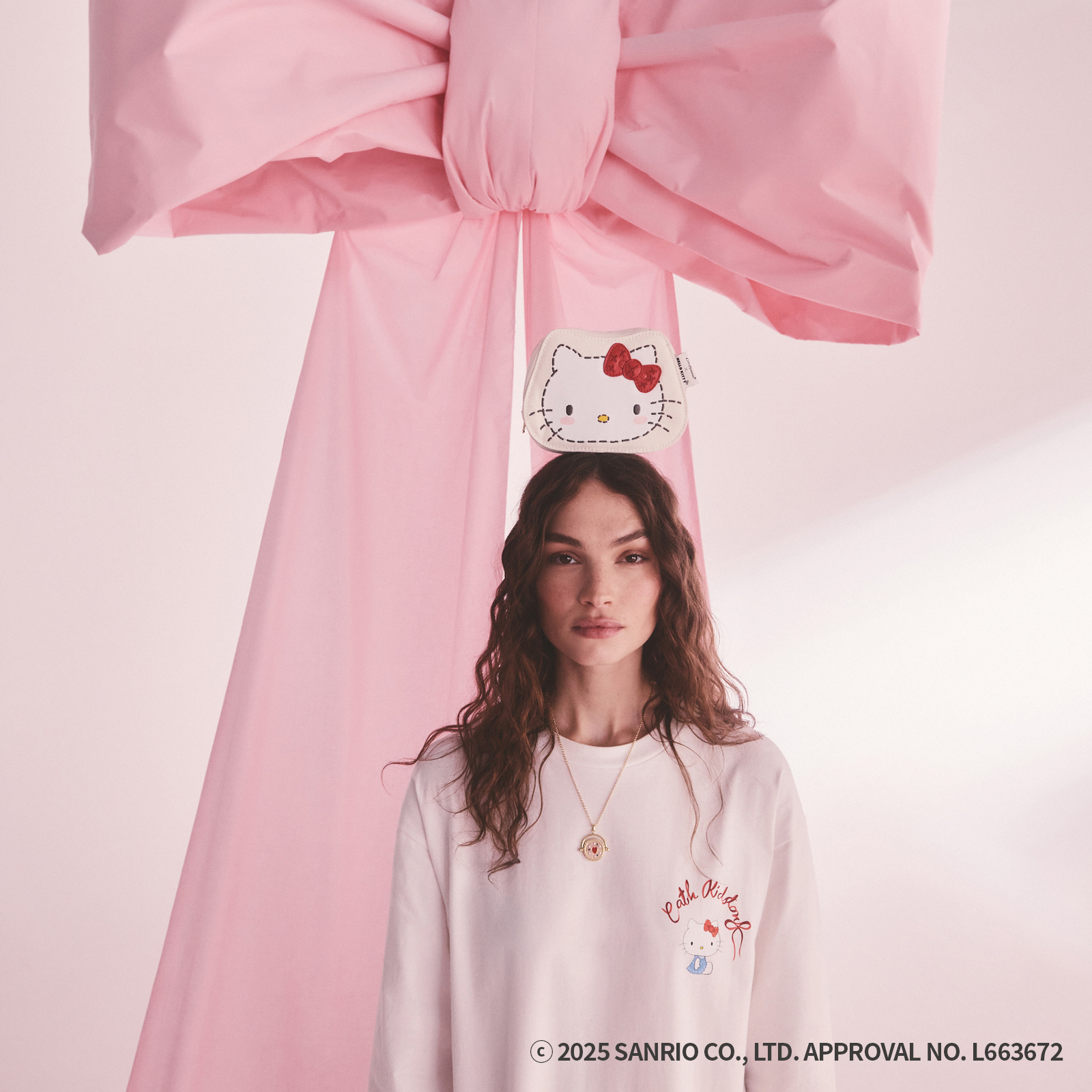 Cath Kidston × Hello Kitty　フェイスキャンバスポーチ