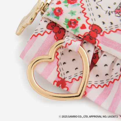 Cath Kidston × Hello Kitty　フリルティッシュポーチ＆マスコットチャームセット Patchwork