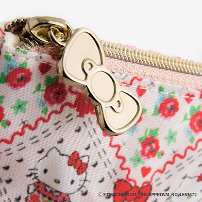 Cath Kidston × Hello Kitty　フリルティッシュポーチ＆マスコットチャームセット Patchwork