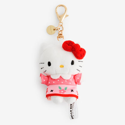 Cath Kidston × Hello Kitty　フリルティッシュポーチ＆マスコットチャームセット Patchwork