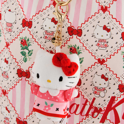 Cath Kidston × Hello Kitty　フリルティッシュポーチ＆マスコットチャームセット Patchwork