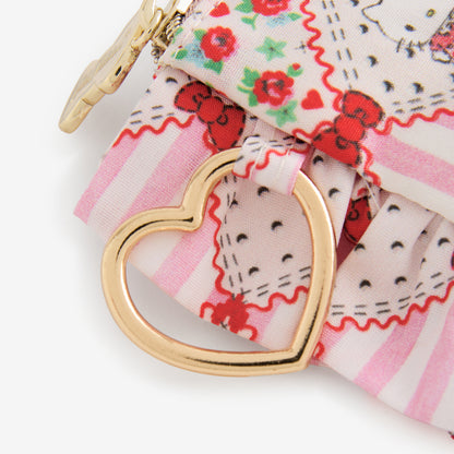 Cath Kidston × Hello Kitty　フリルティッシュポーチ＆マスコットチャームセット Patchwork