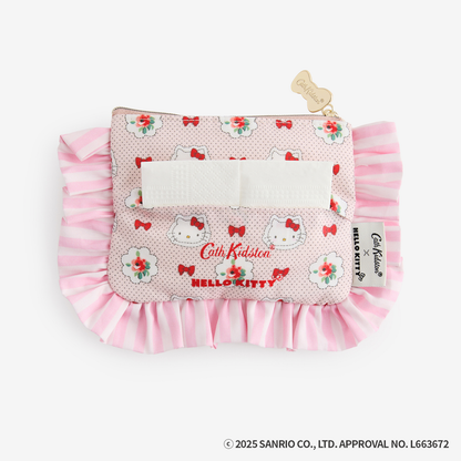 Cath Kidston × Hello Kitty　フリルティッシュポーチ＆マスコットチャームセット Provence