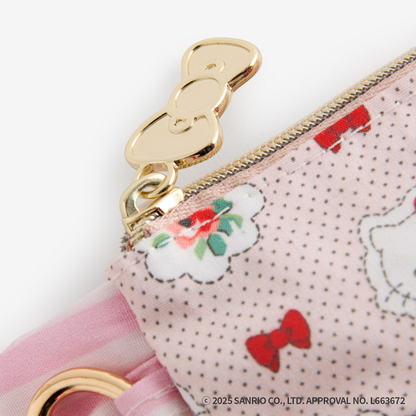 Cath Kidston × Hello Kitty　フリルティッシュポーチ＆マスコットチャームセット Provence