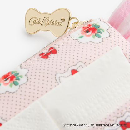 Cath Kidston × Hello Kitty　フリルティッシュポーチ＆マスコットチャームセット Provence