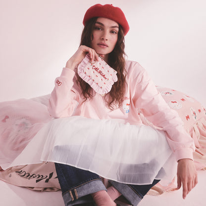 Cath Kidston × Hello Kitty　フリルティッシュポーチ＆マスコットチャームセット Provence