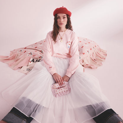 Cath Kidston × Hello Kitty　フリルティッシュポーチ＆マスコットチャームセット Provence