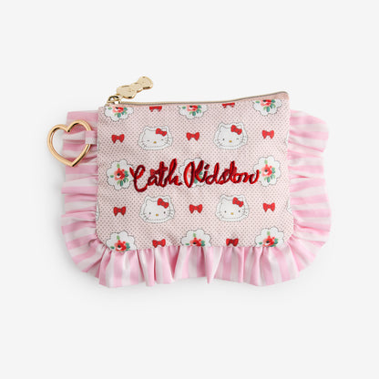 Cath Kidston × Hello Kitty　フリルティッシュポーチ＆マスコットチャームセット Provence