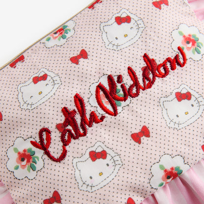 Cath Kidston × Hello Kitty　フリルティッシュポーチ＆マスコットチャームセット Provence