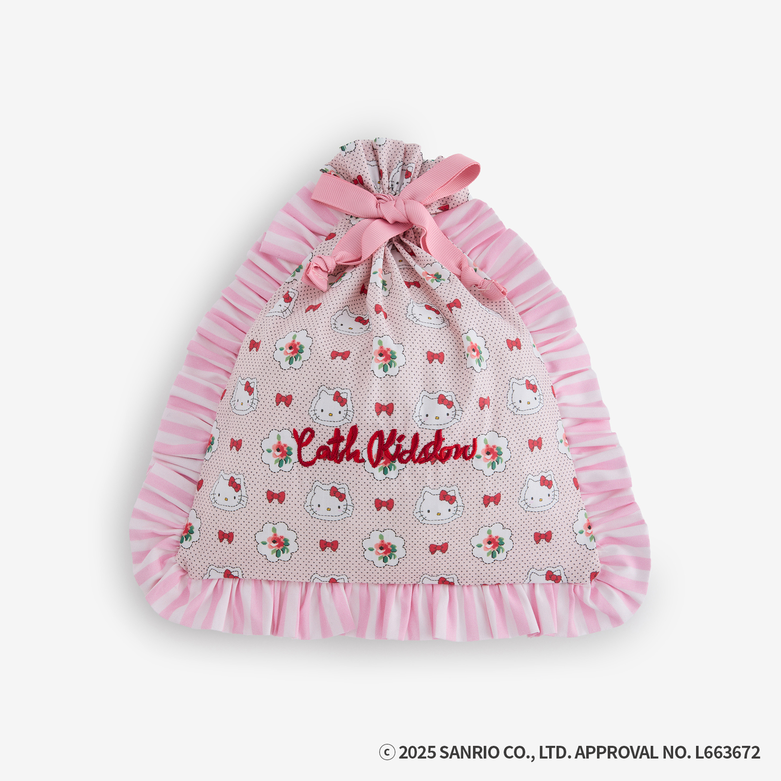 Cath Kidston × Hello Kitty　ドローストリングポーチ Provence