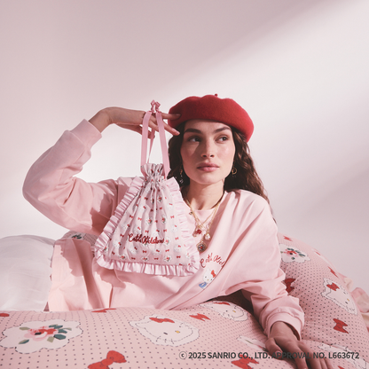 Cath Kidston × Hello Kitty　ドローストリングポーチ Provence