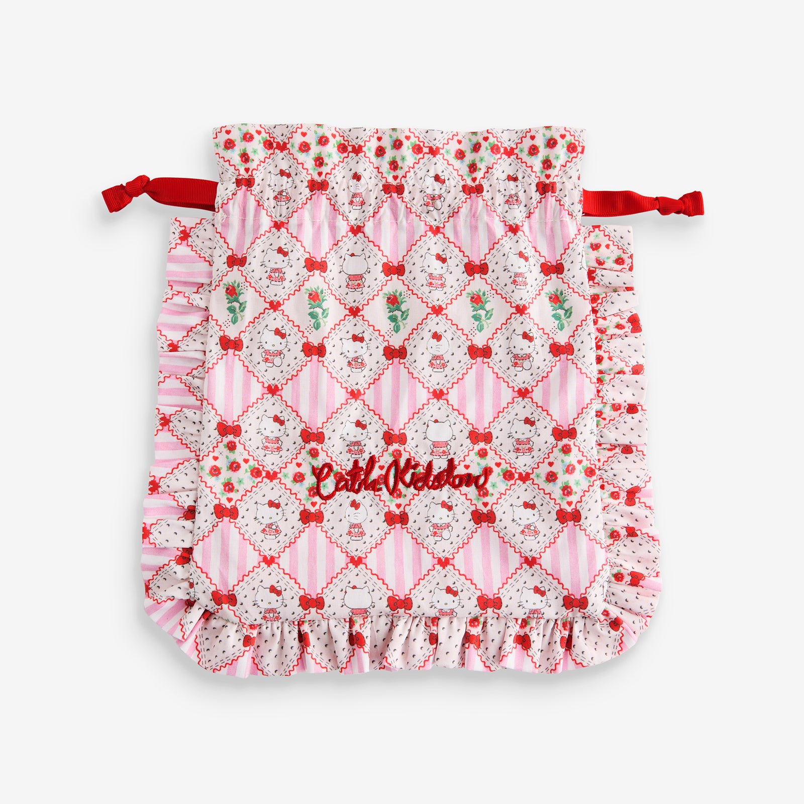 Cath Kidston × Hello Kitty　ドローストリングポーチ Patchwork