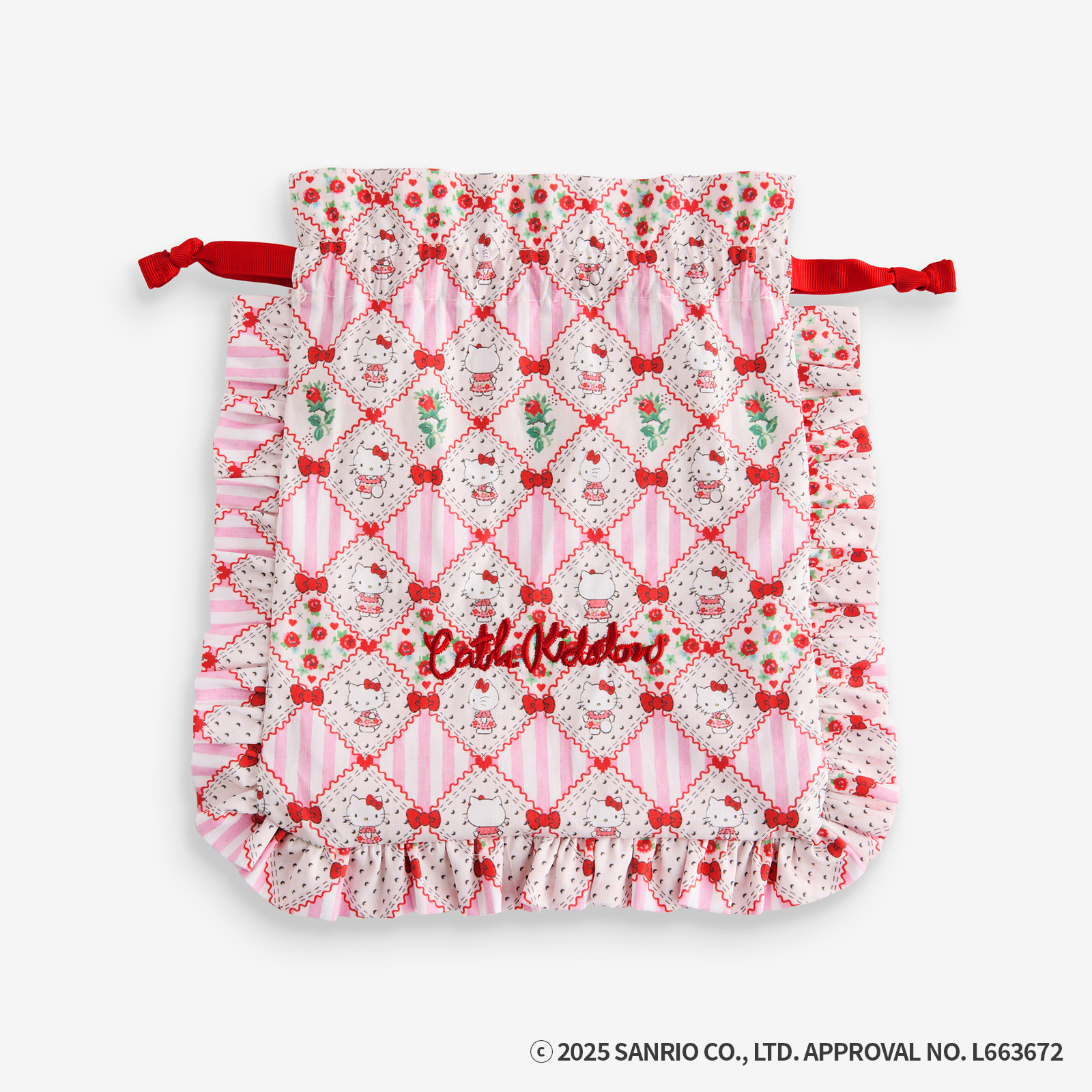 Cath Kidston × Hello Kitty　ドローストリングポーチ Patchwork