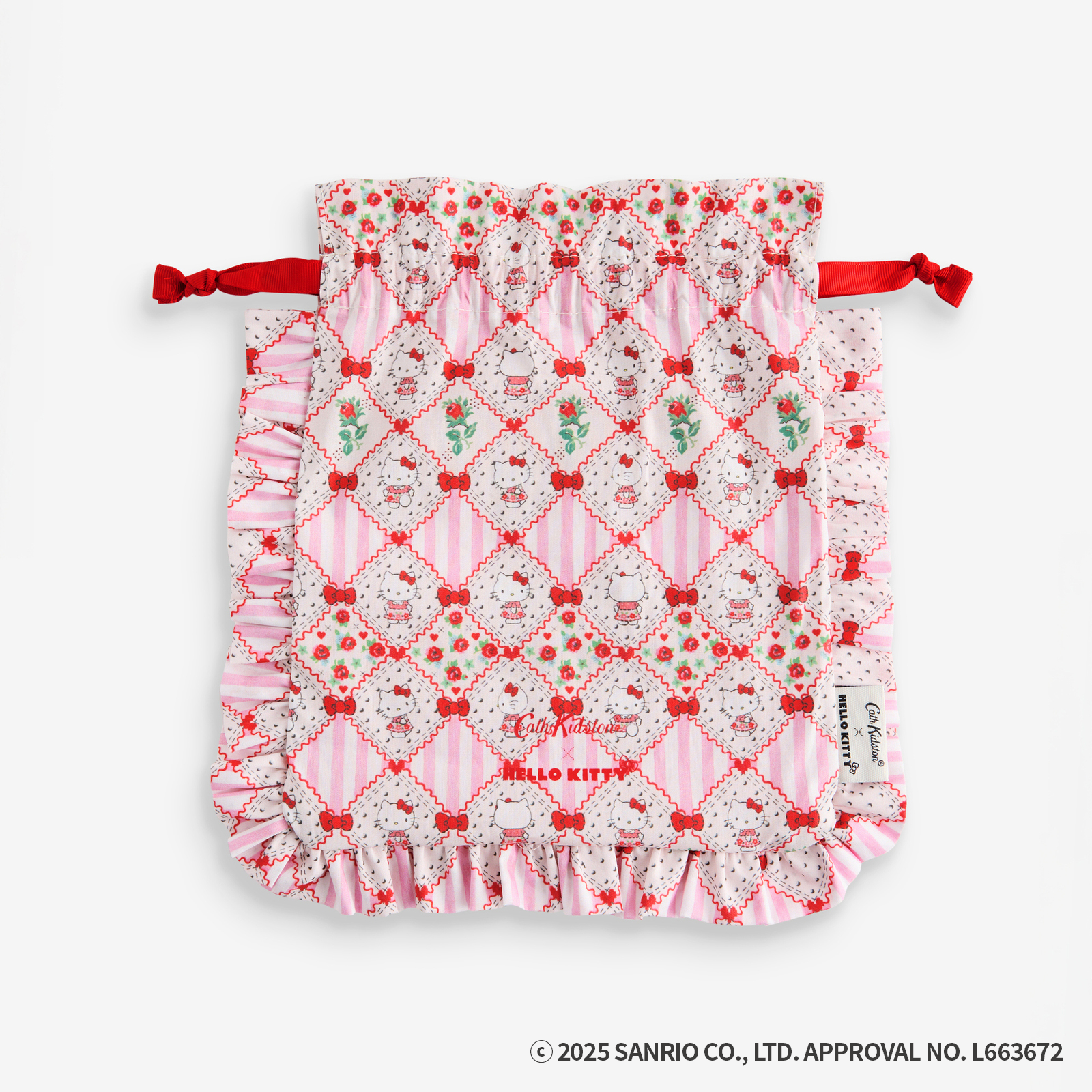 Cath Kidston × Hello Kitty　ドローストリングポーチ Patchwork