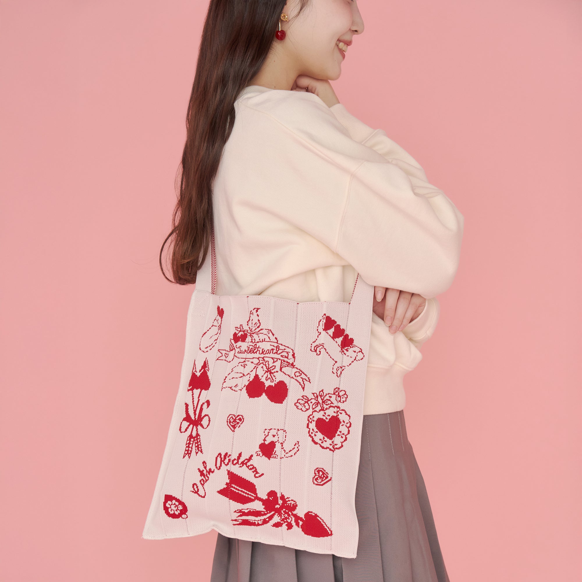 CK×KNT365 Knitty Heart Cherry RD | Cath Kidston 日本公式オンライン