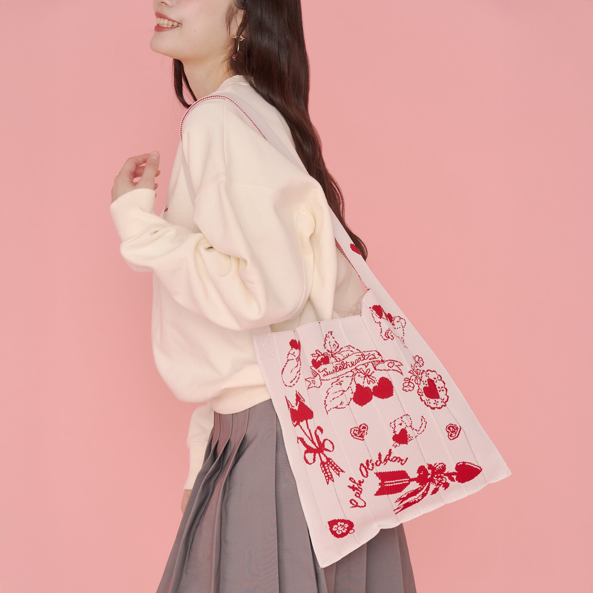 CK×KNT365 Knitty Heart Cherry RD | Cath Kidston 日本公式オンライン