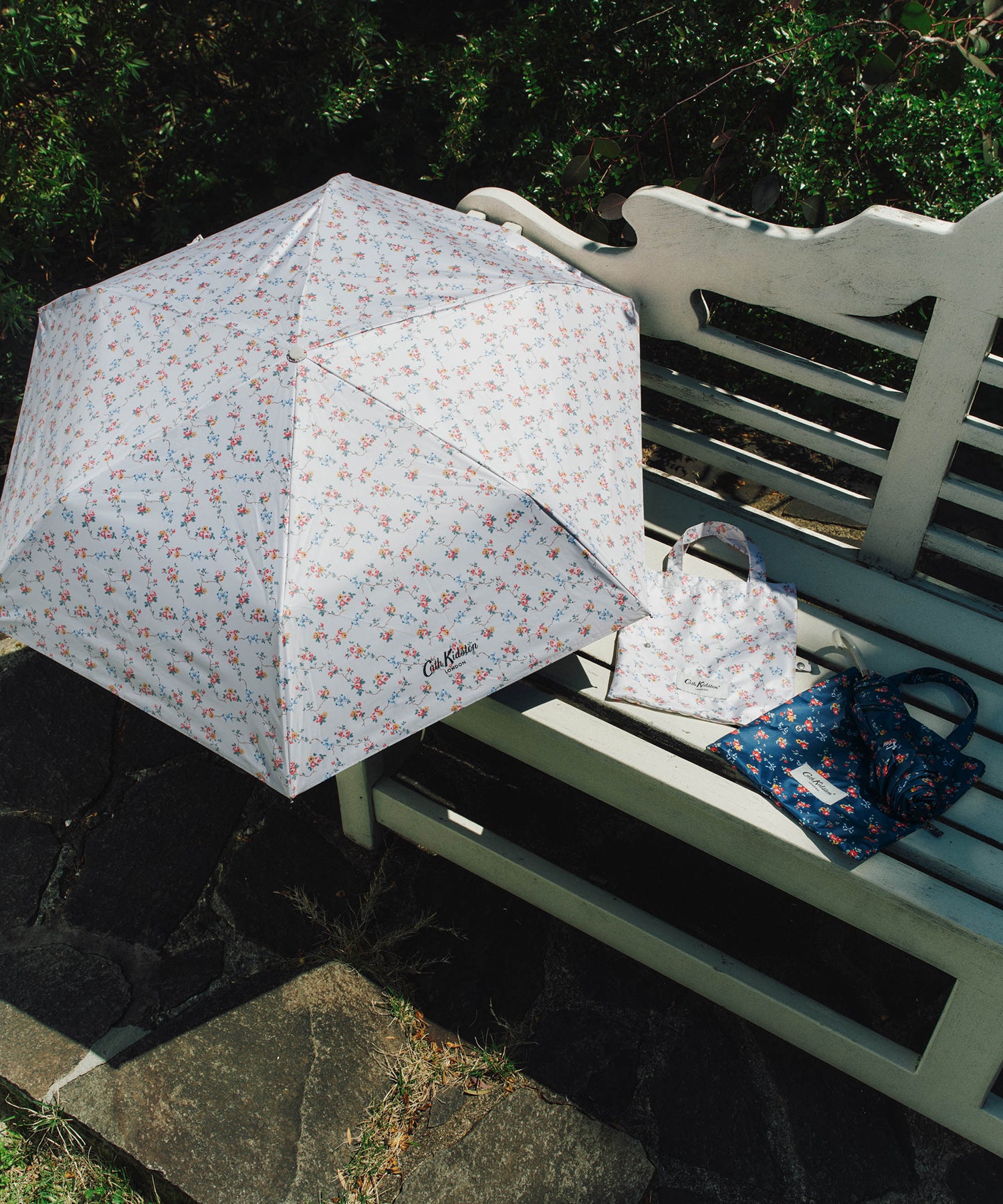 折り畳み傘 カーブハンドル Bows&Rose