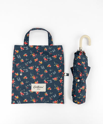 折り畳み傘 カーブハンドル Bows&Rose