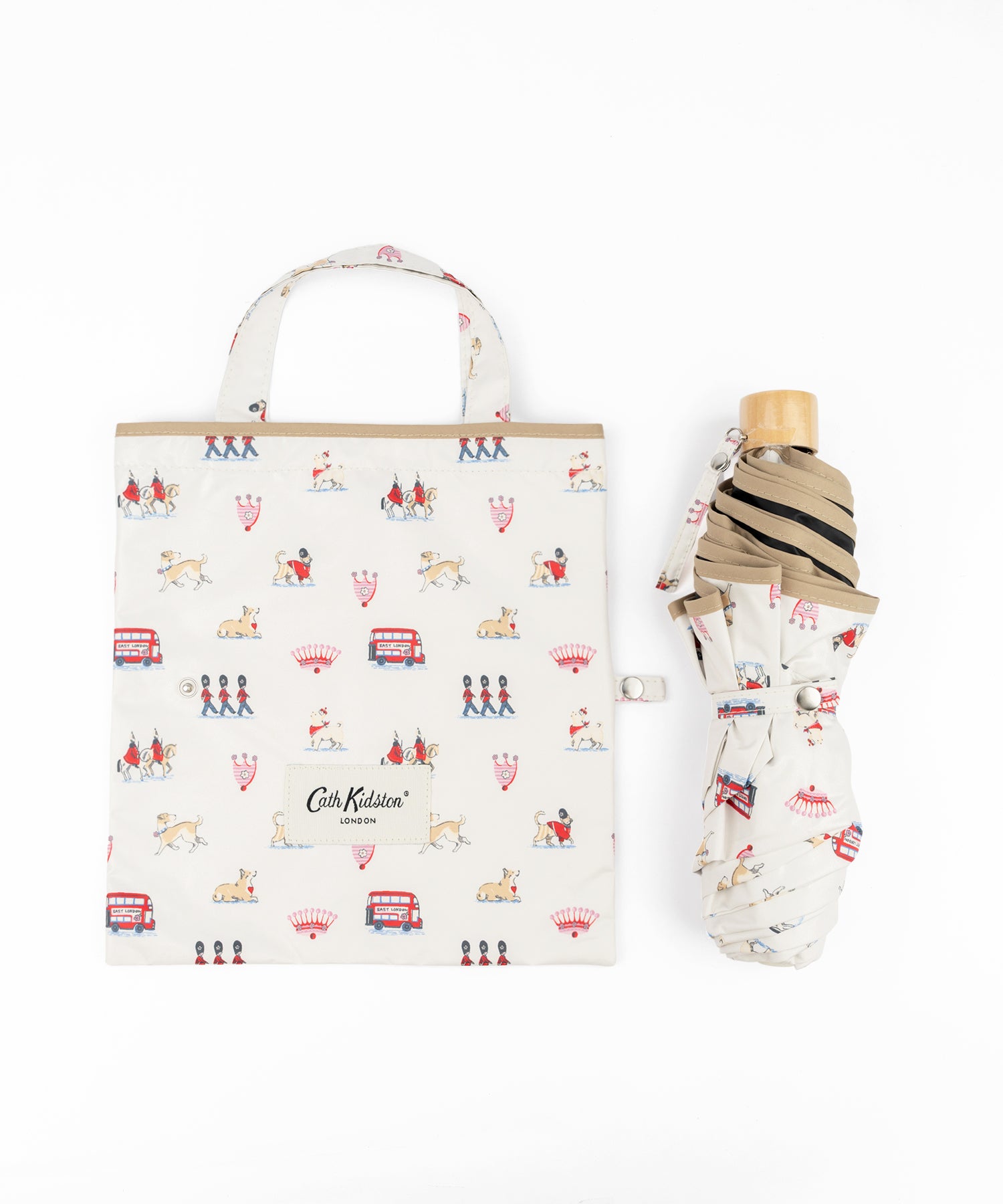 折り畳み傘 ウッドハンドル Queenie's London