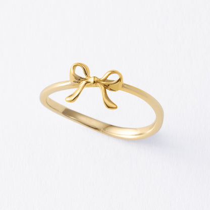 イエローゴールド リング Ribbon Bow