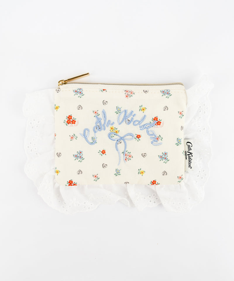 コットンレース　ティッシュポーチ