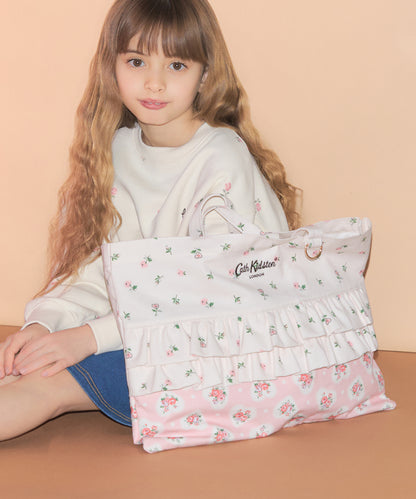 ダブルフリルレッスントートバッグ Lace Sprigs