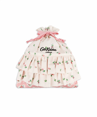 ダブルフリル２サイドドローストリングポーチLace Sprigs