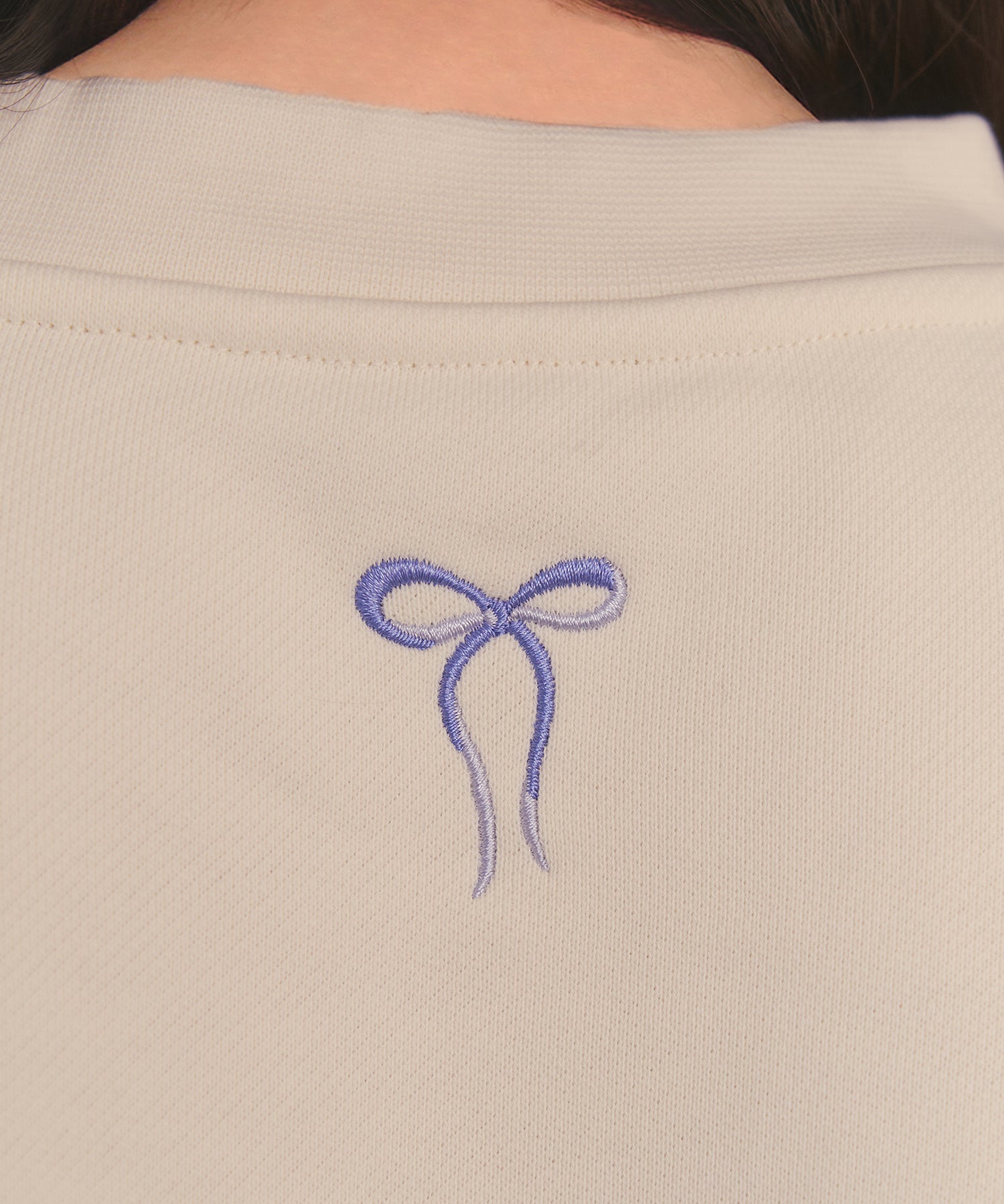 刺繍スウェットトップス Ribbon Floral