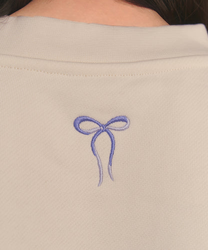 刺繍スウェットトップス Ribbon Floral