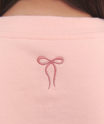 刺繍スウェットトップス Ribbon Floral