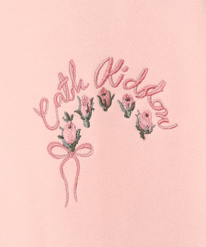 刺繍スウェットトップス Ribbon Floral