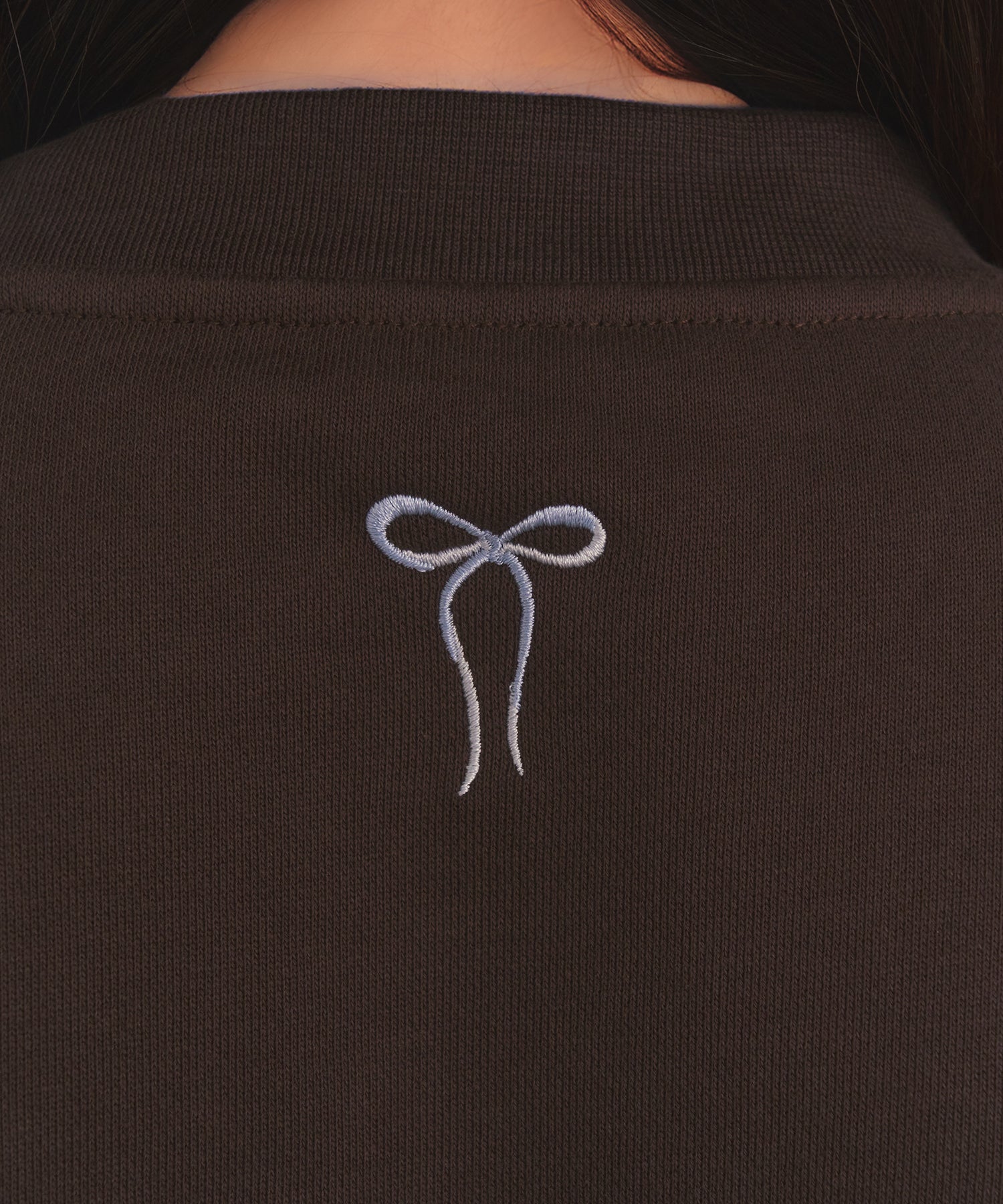 刺繍スウェットトップス Ribbon Floral