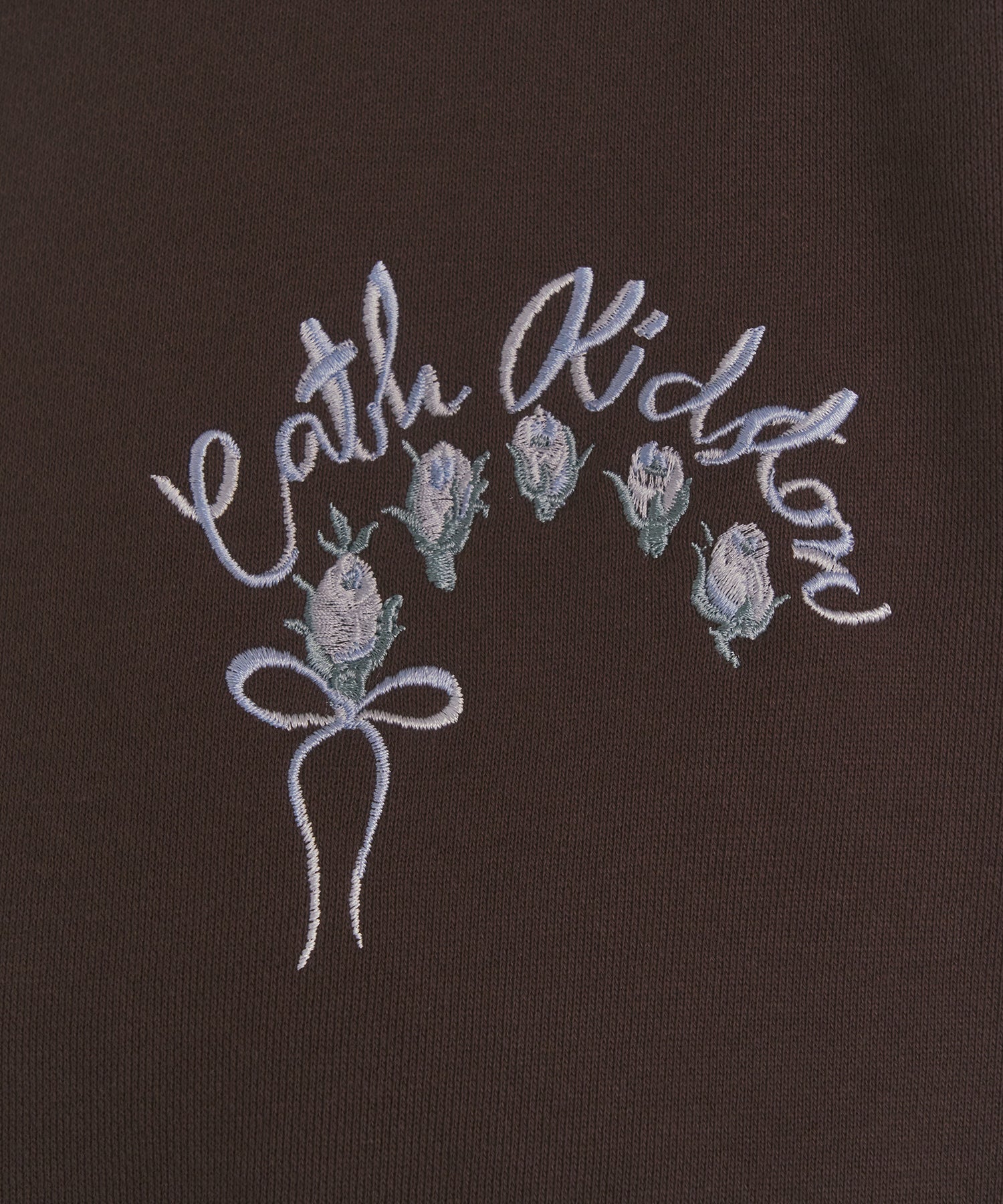 刺繍スウェットトップス Ribbon Floral