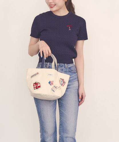 ショートスリーブライトニットトップス Queenie's London