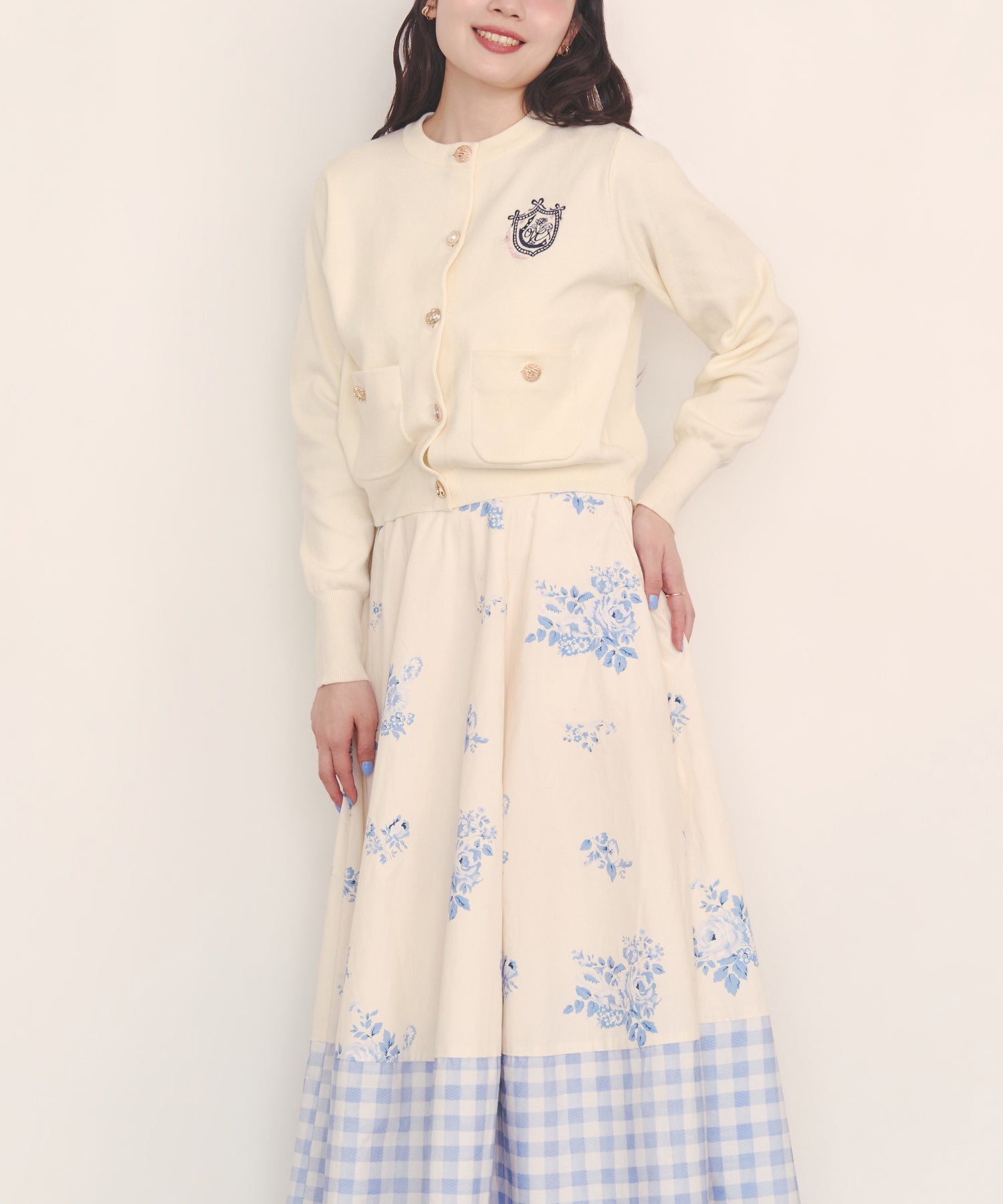 刺繍ニットカーディガンジャケット Love Notes