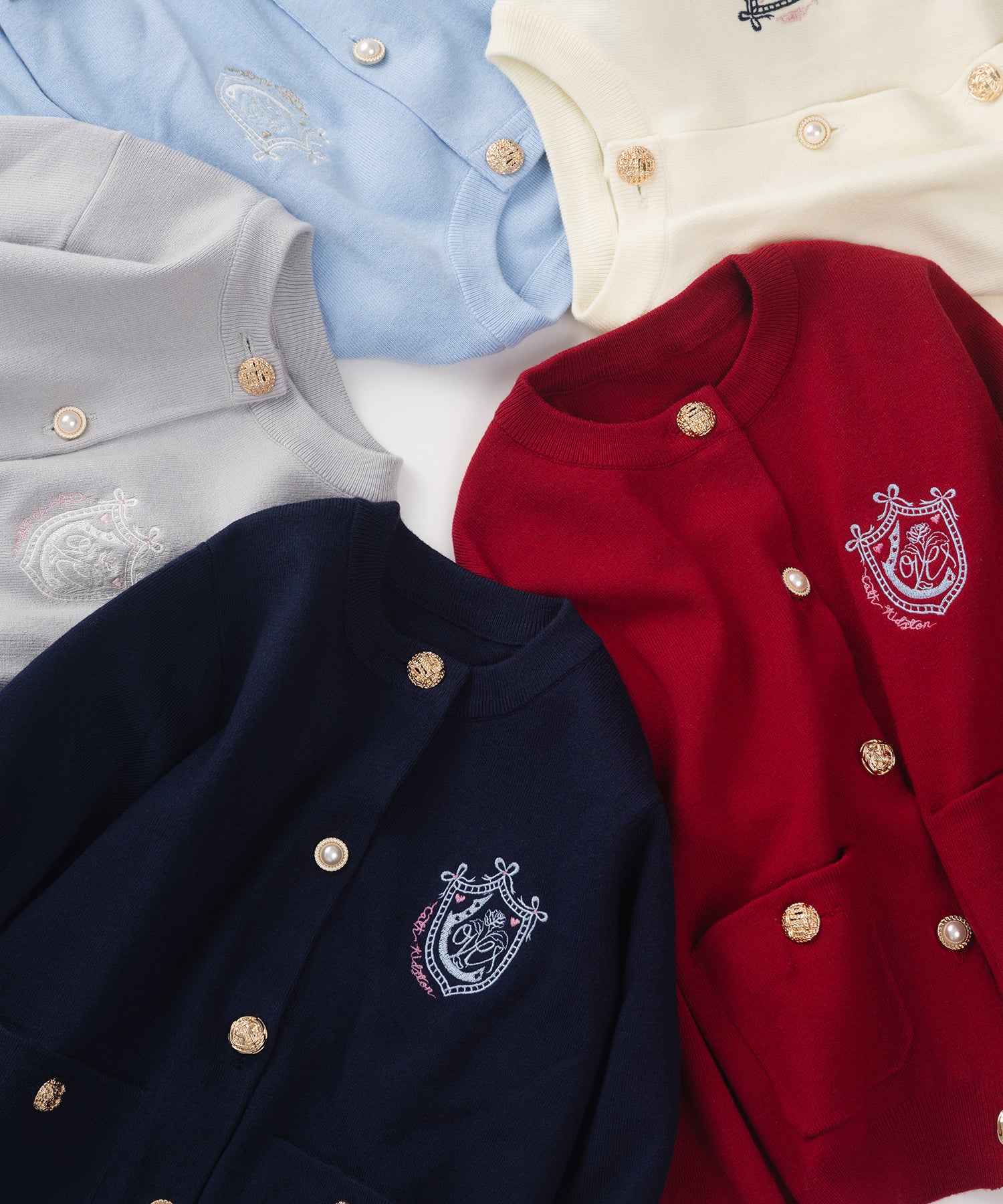 刺繍ニットカーディガンジャケット Love Notes